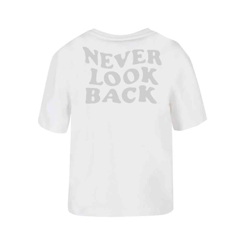 Miss Tee - Never Look Back Dames T-shirt - Wit